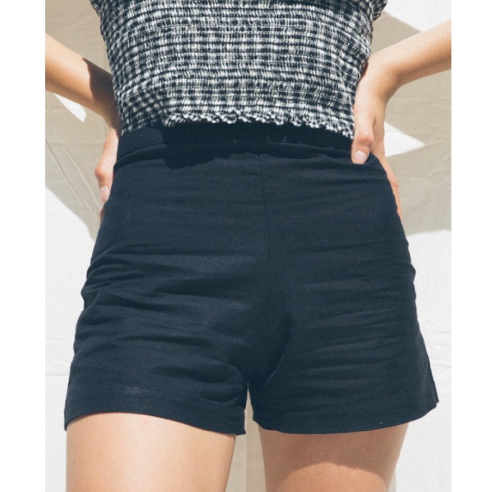 Ali Golden black high waisted shorts